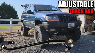 INSTALLING ADJUSTABLE TRACK BAR ON MY JEEP WJ | IRON ROCK OFFROAD