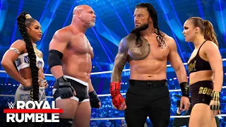 Full Match - Roman Reigns & Ronda Rousey vs. Goldberg & Bianca Belair : WWE Royal Rumble 2024