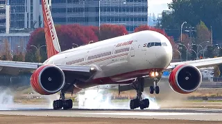 (4K) Windy Landings + Vapour | Plane Spotting Vancouver YVR