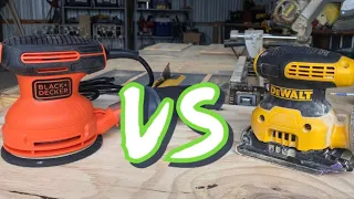 Which Sander is BETTER? || Random Orbital VS 1/4 Sheet Palm Sander