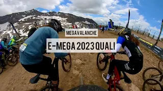 Megavalanche 2023 E-bike Quali - Battle for the Front - Electric Mass Start Racing!