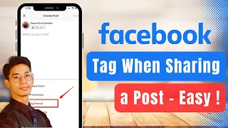 How to Tag Someone on Facebook When Sharing a Post !