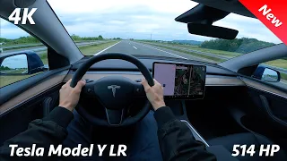 Tesla Model Y Long Range 2023 - POV Test drive & Review of NEW Soft suspension, 0-100 km/h