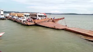 Travessia da balsa rio tapajos Itaituba/Miritituba-pa. #Embarcações