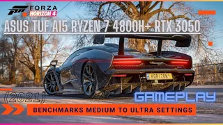 Forza Horizon 4- Asus Tuf A15 Ryzen 7 4800H + RTX 3050 // medium to ultra settings gameplay // 1080p