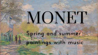 Monet in pastels for spring time. Fine art screensaver with music, Gardens, seaside, cottage, summer