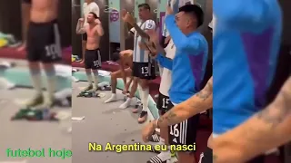 Vestiário da Argentina depois do jogo Copa do Mundo Catar 2022