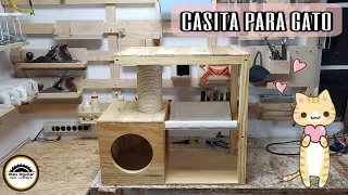Como hacer una casita con rascador para gato