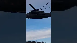 German airforce CH-53 GS Helicopter low level