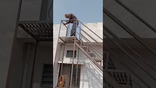 how to make stairs step installation || लोहे का जीना,सिडिया फिटिंग #stairs #welldigging #shorts