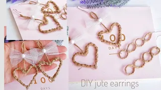 DIY  из джута/ серёжки своими руками/ серьги из джута / DIY earrings/ крутые поделки из джута