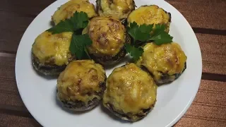 Фаршированные шампиньоны с фаршем и сыром 🌟 Stuffed mushrooms with minced meat and cheese