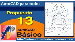 AutoCAD Básico - Solución Ejercicio Propuesto 13