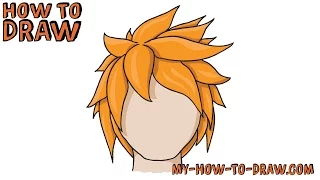 How to draw Anime Hair - How to draw Manga Hair - Easy step-by-step drawing tutorial