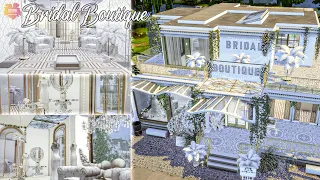 BRIDAL BOUTIQUE with apartment above | Sims 4 CC Speed Build | DOWNLOAD LINK (TRAY+CC+LINKS)