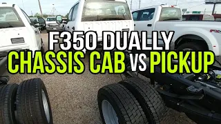 DUALLY CHASSIS CAB vs Dually Pickup Truck! See some of the differences.