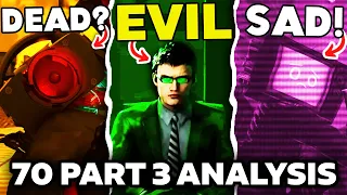 SECRET AGENT KILLS PLUNGER CAMERAMAN -  SKIBIDI TOILET 70 Part 3 ALL Easter Egg Analysis Theory