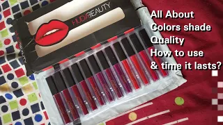 How To Use HUDABEAUTY Liquid Matte Lipstick (Set Of 12) |Packaging,Trial & Longevity |Review.