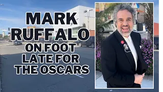 MARK RUFFALO outside OSCARS amid FREE PALESTINE march near ceremony