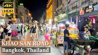 [BANGKOK] Khao San Road "Discovering Bangkok's Night Life On Famous Street" | Thailand [4K HDR]