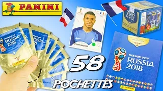 58 Pochettes Panini Foot Coupe du Monde Russia 2018 Allez Les Bleus France Collection Review