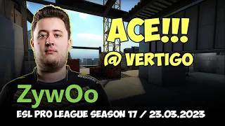 🔥 Vitality ZywOo AWESOME ACE vs ENCE (VERTIGO) @ ESL Pro League Season 17 Quarter-final / CSGO POV