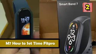 Time Setting For M7 Smart Watch health Band Connect To Fitpro Apps Fake Mi band 7