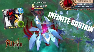 New Bloodmoon Staff: 1 min T8 Crystal Spider KOs w/ Infinite Sustain! | Albion