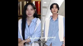 🔐another "buy 1 get 1" from these two huh?👀 We have couple shirts ❤️ 👕 👕😆😏😉🤭🤟 #Hyojeong 👩‍❤️‍💋‍👨💫🔐💕
