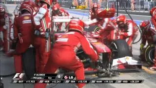 F1 CHINA GP 2013-ALONSO PIT-STOP 1