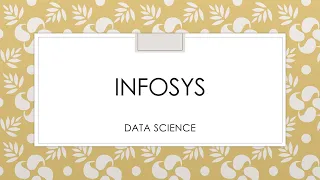 Infosys Data Science Interview Questions