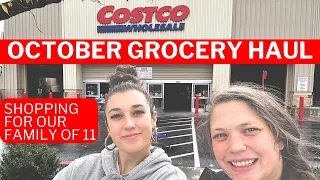 October Family of 11 Costco Grocery Haul | Large Family Grocery Haul