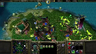 Warcraft III Lord Archimonde vs 8 Insane Computer AI 【阿克蒙德(英雄护甲无限升级)单挑八个令人发狂电脑】