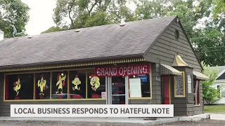 New business in Grand Rapids receives hateful note, says they're here to stay