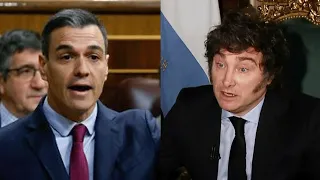 MILEI ARREMETIÓ CONTRA PEDRO SÁNCHEZ, LO TRATÓ DE COBARDE, DETALLÓ SUS AGRAVIOS Y LO LIGÓ A LOS K