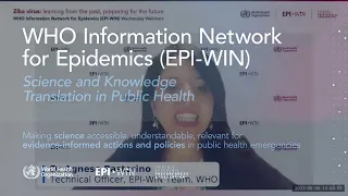 Webinar EPI-WIN: Vírus Zika: aprendiendo del pasado, preparandose para el futuro