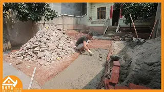 Full video A gentleman repairing his house 50 years old - renovating the garden | build fish tank