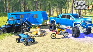 LUXERY LIFTED CAMPING SETUP | RIPPING TRAILS | FARMING SIMULATOR 2019