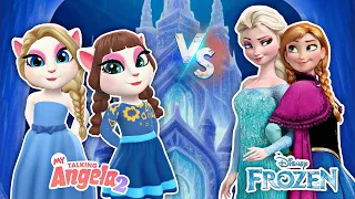 My Talking Angela 2 / Recreating Elsa And Anna ❤️‍🔥/ Angela Vs Elsa ❄️/ New Update Gameplay 💖✨