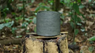 Primitive technology - Survival Challenge: Termite Clay Kiln and Pottery