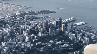 Landing at Auckland Airport, New Zealand, Airbus A330-300