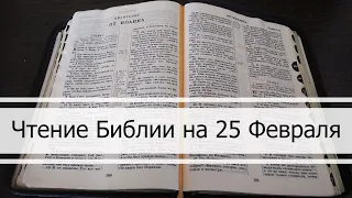 Чтение Библии на 25 Февраля: Псалом 56, Деяния Апостолов 28, Книга Левит 22, 23