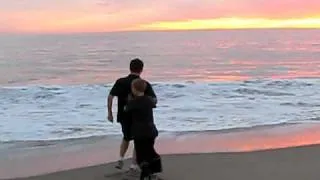 Закат, пляж, Лос Анджелес, Тихий Океан, Los Angeles beach at sunset