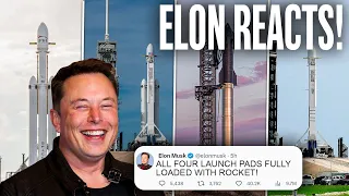 Elon Responds to SpaceX’s 4 Orbital Launch Pads! LOCKED & LOADED!