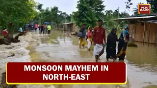 Monsoon Mayhem In North-East, Heavy Rainfall & Landslides Throw Life Out Of Gear In Assam, Arunachal