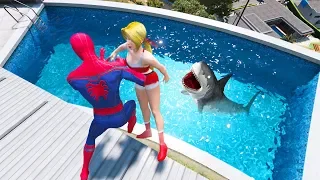 GTA 5 Water Ragdolls | Crazy SPIDERMAN Jumps/Falls (Euphoria Physics | Funny Moments | Fails)