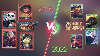 Mobile Legends: Bang Bang Evolution 2016-2022 Heroes before and after rework (remix)