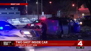 2 shot inside car on Detroit's east side