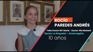 Candidatas a Fallera Mayor Infantil de Valencia 2024: Rocío Paredes Andrés
