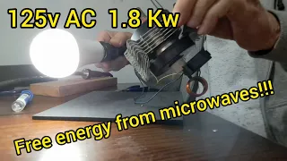 DIY-Free energy generator using microwave valve
